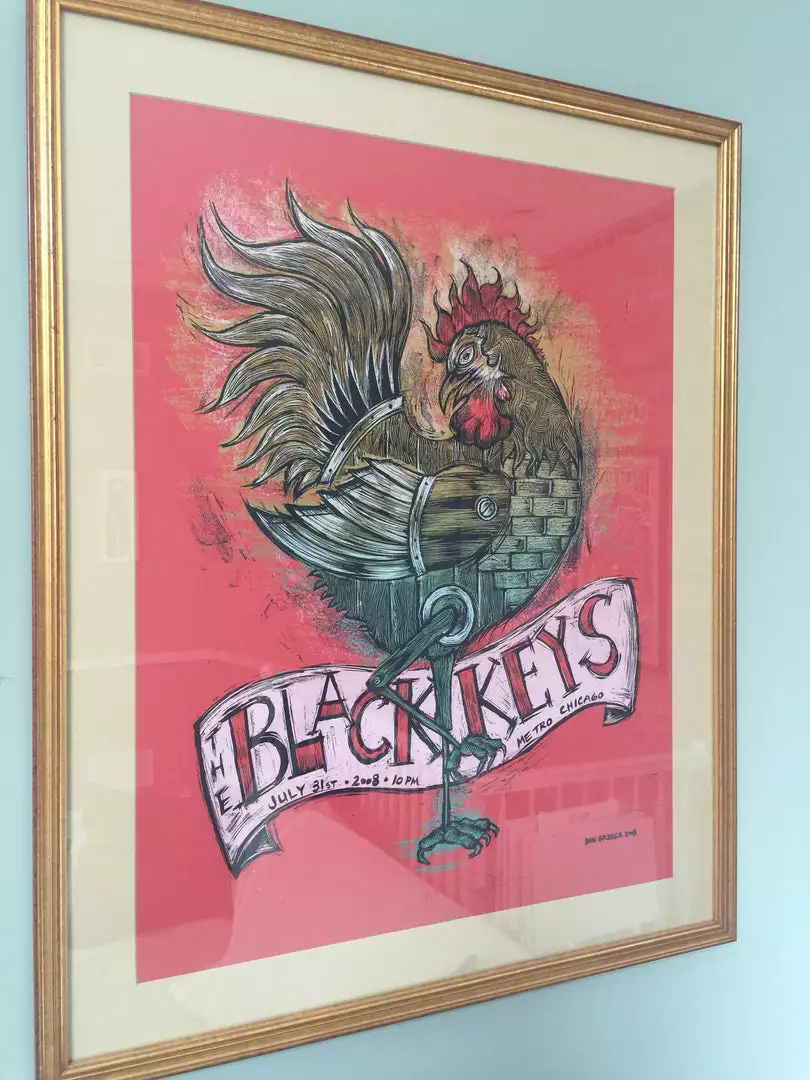 The Black Keys - 2008 Dan Grzeca Poster From The Metra Chicago Pre-Lollapalooza Chicago, IL 3 The Black Keys - 2008 Dan Grzeca Poster From The Metra Chicago Pre-Lollapalooza Chicago, IL