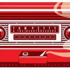 Tom Petty - 2017 Dan Stiles Poster Berkeley, CA 40th Tour 8/30 Gig Posters