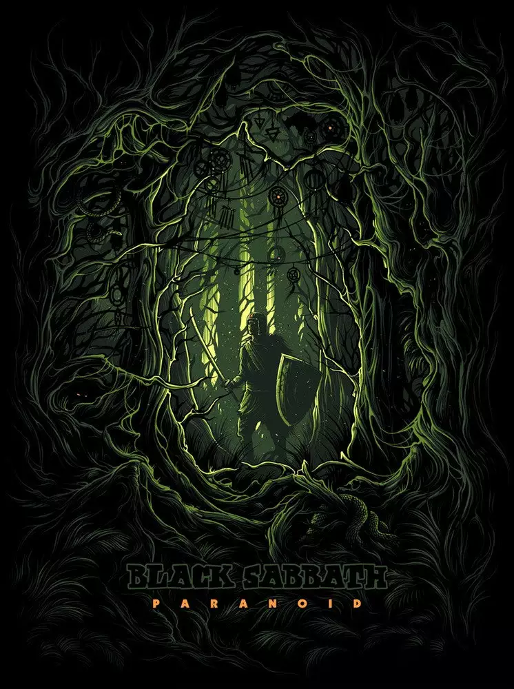 Black Sabbath - 2017 Dan Mumford Poster Paranoid VARIANT 4 Black Sabbath - 2017 Dan Mumford Poster Paranoid VARIANT