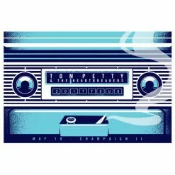 Tom Petty - 2017 Dan Stiles Poster Champaign, IL 40th Anniversary Tour