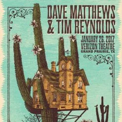 Gig Posters Dave Matthews And Tim - 2017 Status Serigraph Poster Grand Prairie