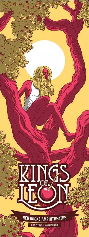 Colorado Kings Of Leon - 2017 Florey Poster Morrison, CO Red Rocks 3 Colorado Kings Of Leon - 2017 Florey Poster Morrison, CO Red Rocks