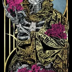 Grateful Dead - 2021 Rhys Cooper Poster Art Print Pink Gold Foil Foil Posters