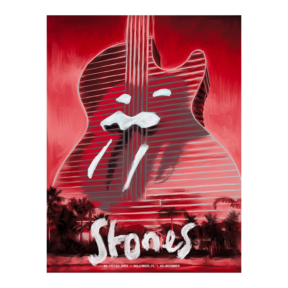 Sold Out Posters Gig Posters Rolling Stones - 2021 Poster Hollywood, FL No Filter Tour 3 Sold Out Posters Gig Posters Rolling Stones - 2021 Poster Hollywood, FL No Filter Tour