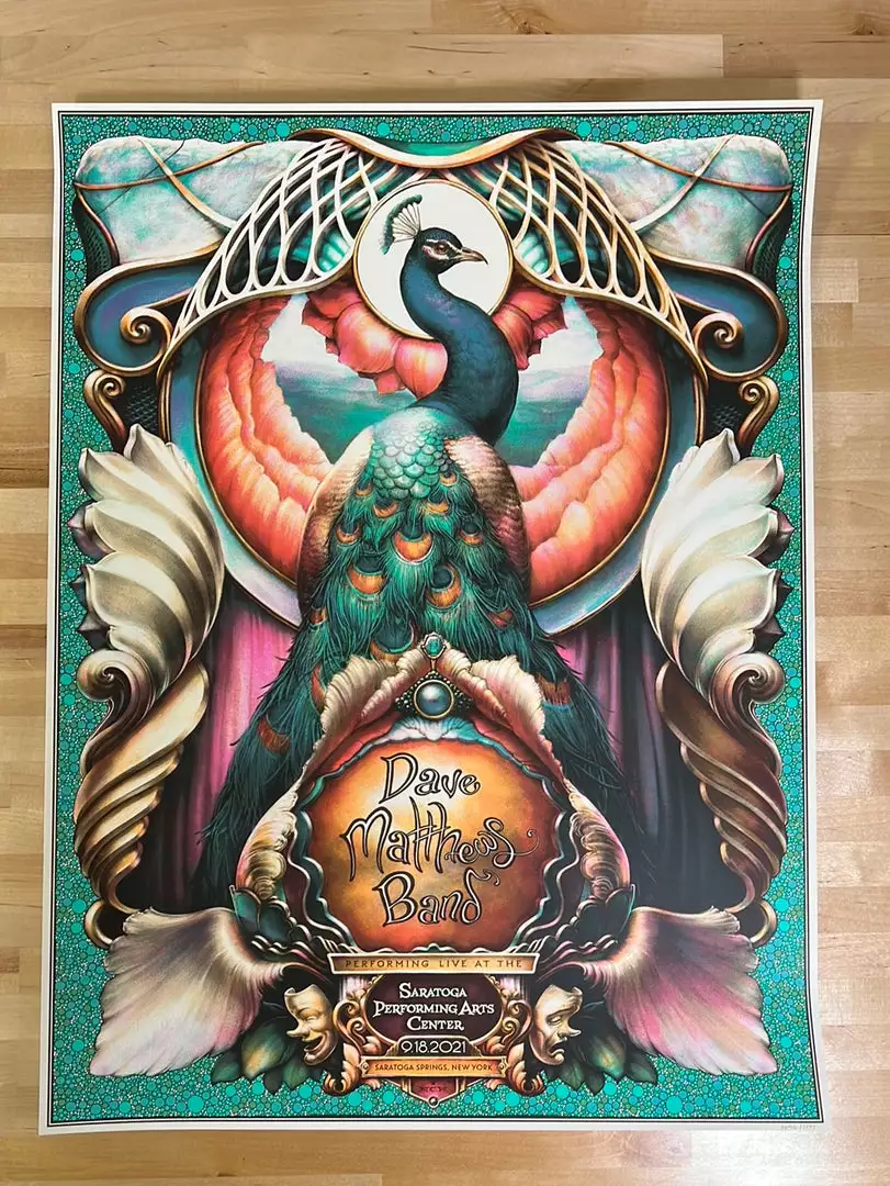 Dave Matthews Band - 2021 N.C. Winters Poster Saratoga, NY 9/18 Gig Posters 4 Dave Matthews Band - 2021 N.C. Winters Poster Saratoga, NY 9/18 Gig Posters