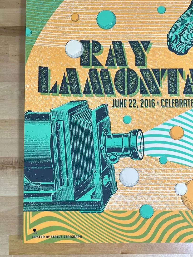 Gig Posters Ray LaMontagne - 2016 Status Serigraph Poster Brooklyn, NY 8 Gig Posters Ray LaMontagne - 2016 Status Serigraph Poster Brooklyn, NY
