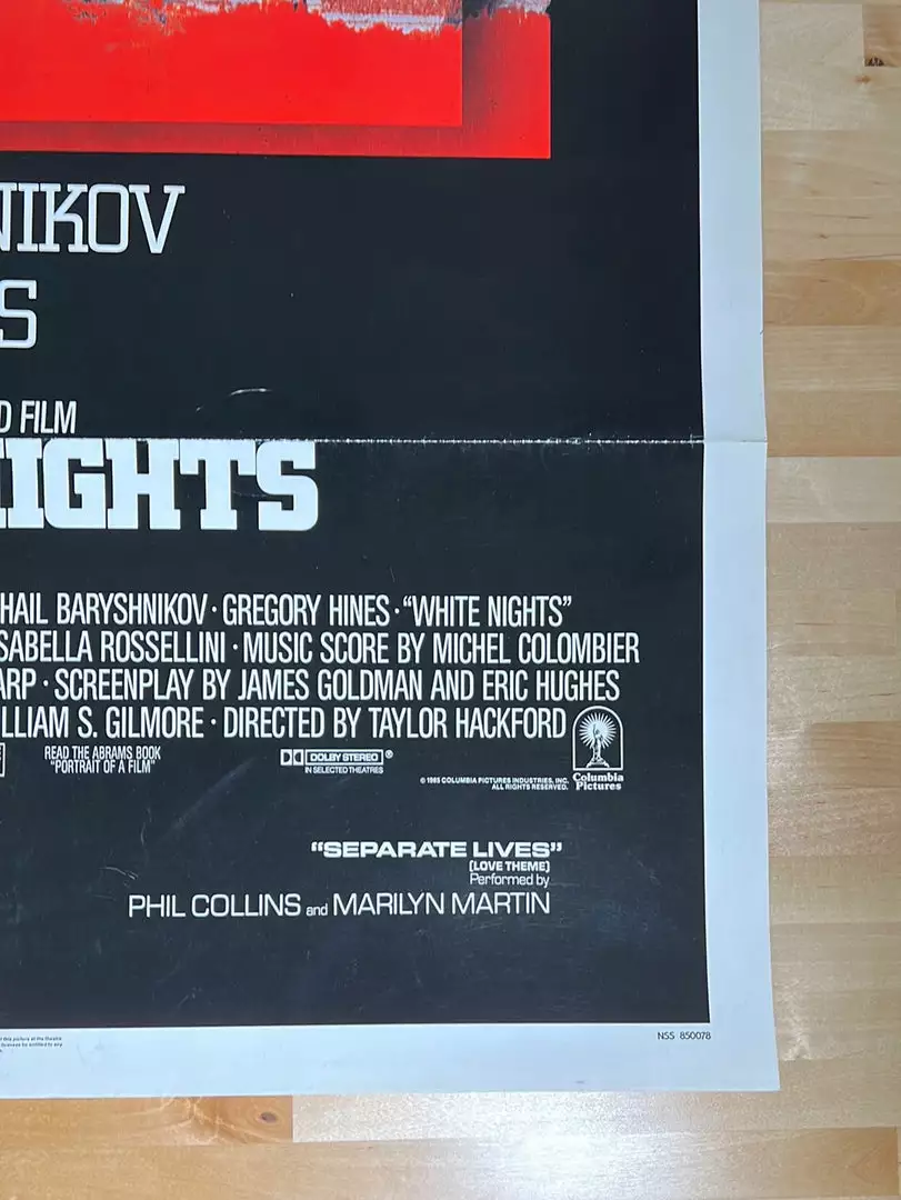 Sold Out Posters Movie/TV Posters White Nights - 1985 One Sheet Movie Poster Original Vintage 27x40 7 Sold Out Posters Movie/TV Posters White Nights - 1985 One Sheet Movie Poster Original Vintage 27x40