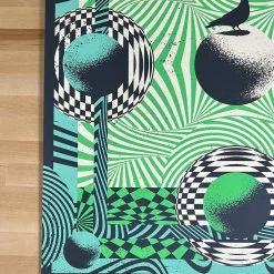 Pigeons Playing Ping Pong - 2022 Status Serigraph Poster OR/WA Run Gig Posters 13 Pigeons Playing Ping Pong - 2022 Status Serigraph Poster OR/WA Run Gig Posters