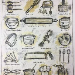 Essential Tools In Baking - 2012 Dan Grzeca Poster Art Print Art Prints