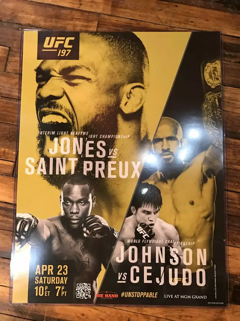 Sold Out Posters UFC 197 Poster Jones Vs. Saint Preux, Johnson Vs. Cejudo MGM 4 Sold Out Posters UFC 197 Poster Jones Vs. Saint Preux, Johnson Vs. Cejudo MGM