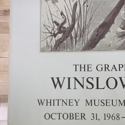 Sold Out Posters Winslow Homer - 1968 Whitney Museum Art Print Poster Original Vintage Movie/TV Posters