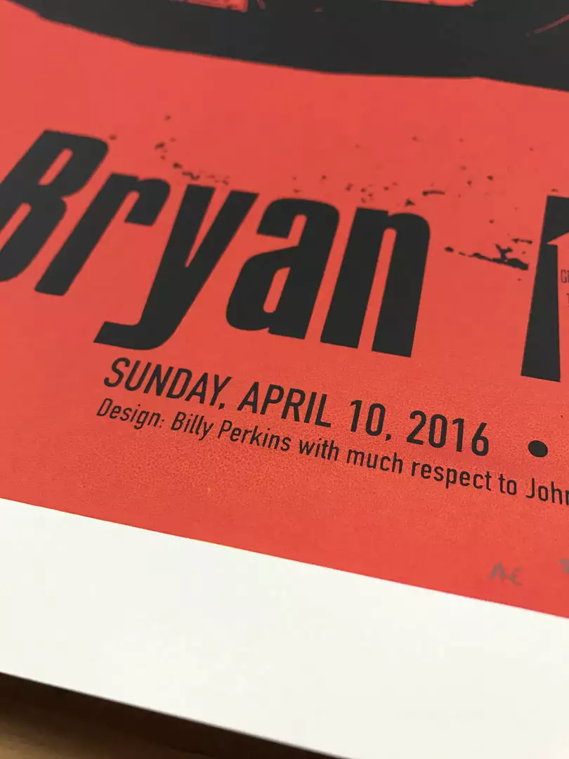 Bryan Adams - 2016 Billy Perkins Poster Cedar Park Texas Gig Posters 9 Bryan Adams - 2016 Billy Perkins Poster Cedar Park Texas Gig Posters