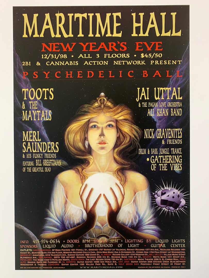 The Artworks MHP 55 New Year's Eve - 1998 Poster Maritime Hall San Fran 1st Gig Posters 4 The Artworks MHP 55 New Year's Eve - 1998 Poster Maritime Hall San Fran 1st Gig Posters