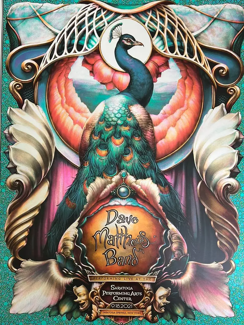 Dave Matthews Band - 2021 N.C. Winters Poster Saratoga, NY 9/18 Gig Posters 3 Dave Matthews Band - 2021 N.C. Winters Poster Saratoga, NY 9/18 Gig Posters