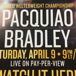 Sold Out Posters Boxing - 2016 Pacquiao Vs Bradley Poster