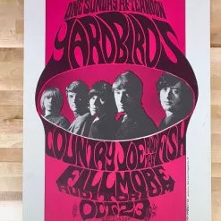 Yardbirds - 1966 John H Myers Poster San Francisco, CA The Fillmore 2nd 9 Yardbirds - 1966 John H Myers Poster San Francisco, CA The Fillmore 2nd