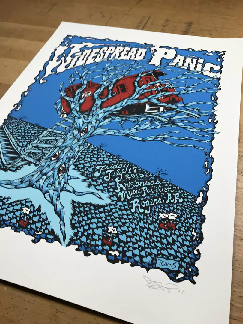 Gig Posters Widespread Panic - 2015 Billy Perkins Poster AP Fayetteville, AR 8 Gig Posters Widespread Panic - 2015 Billy Perkins Poster AP Fayetteville, AR