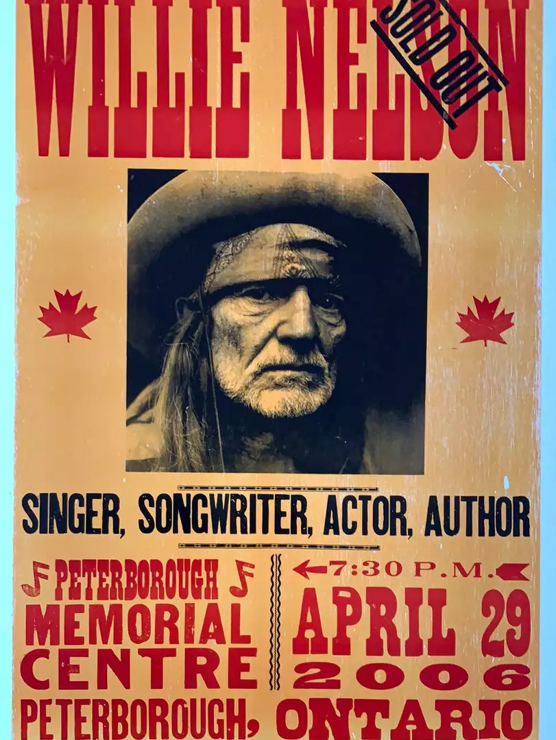 Gig Posters Willie Nelson - 2006 Hatch Show Print 4/29 Poster Peterborough, Ontario 3 Gig Posters Willie Nelson - 2006 Hatch Show Print 4/29 Poster Peterborough, Ontario