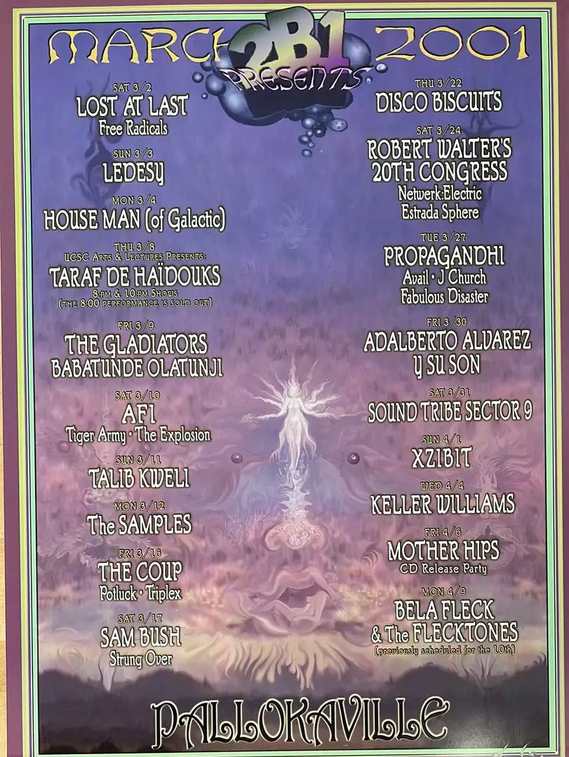 The Artworks MHP 117 March - 2001 Poster Palookaville Santa Cruz, CA 1st 3 The Artworks MHP 117 March - 2001 Poster Palookaville Santa Cruz, CA 1st