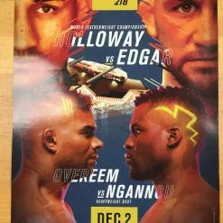 Sold Out Posters UFC 218 - 2017 Poster Holloway Vs Edgar, Overeem Vs Ngannou