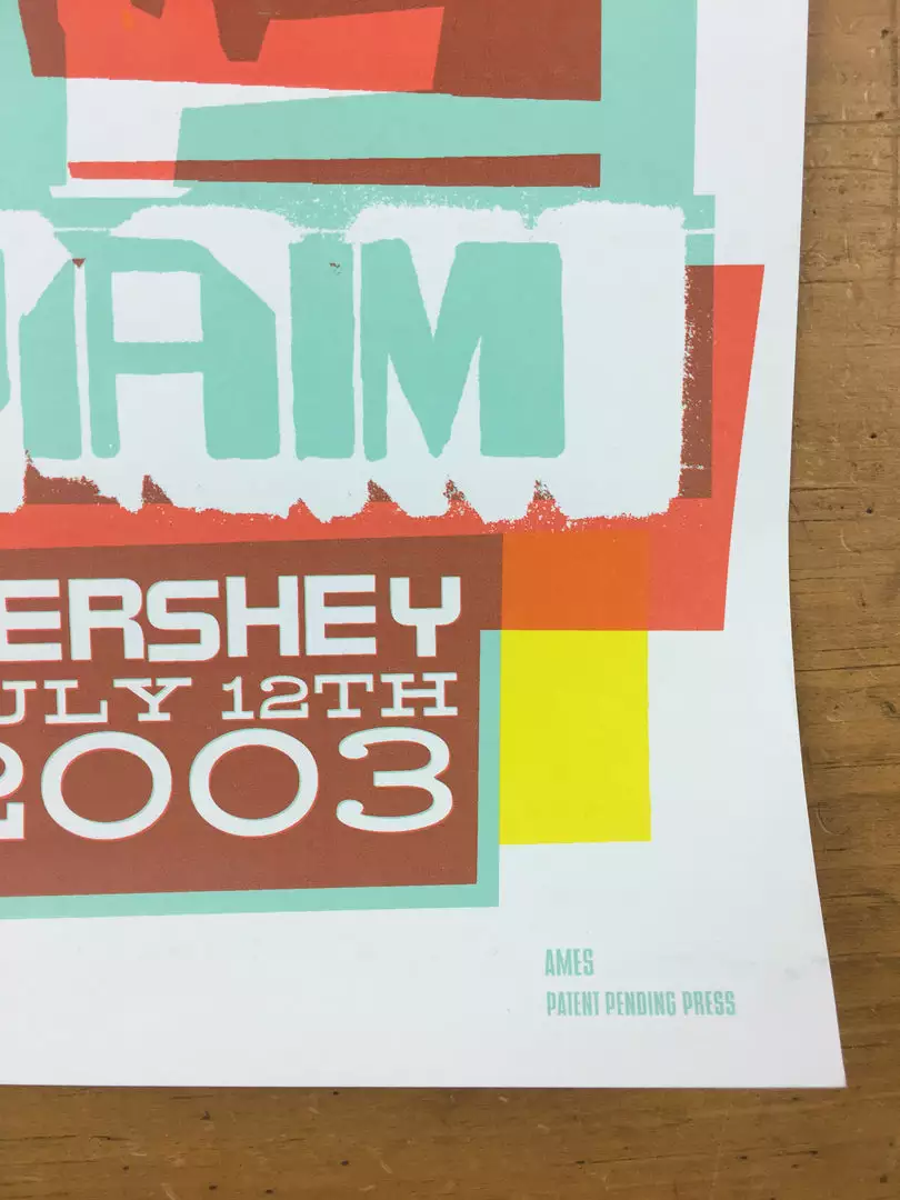 Ames Brothers Pearl Jam - 2003 Ames Design Poster Hershey, PA Hershey Park Stadium 7 Ames Brothers Pearl Jam - 2003 Ames Design Poster Hershey, PA Hershey Park Stadium