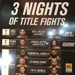 Sold Out Posters UFC 200 Poster Lesnar Vs. Hunt, Aldo, Edgar, Jones, Tate, Nunes Cormier
