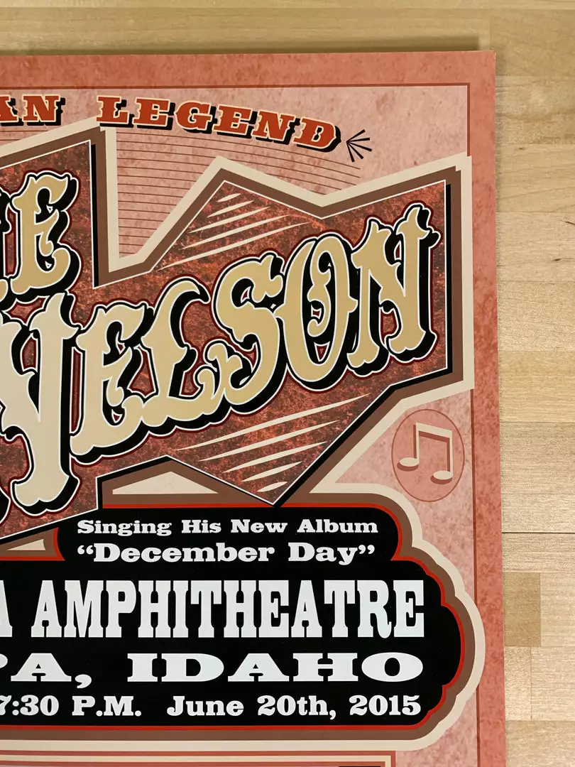 Willie Nelson - 2015 Franks Brothers Poster Nampa, Idaho 6 Willie Nelson - 2015 Franks Brothers Poster Nampa, Idaho