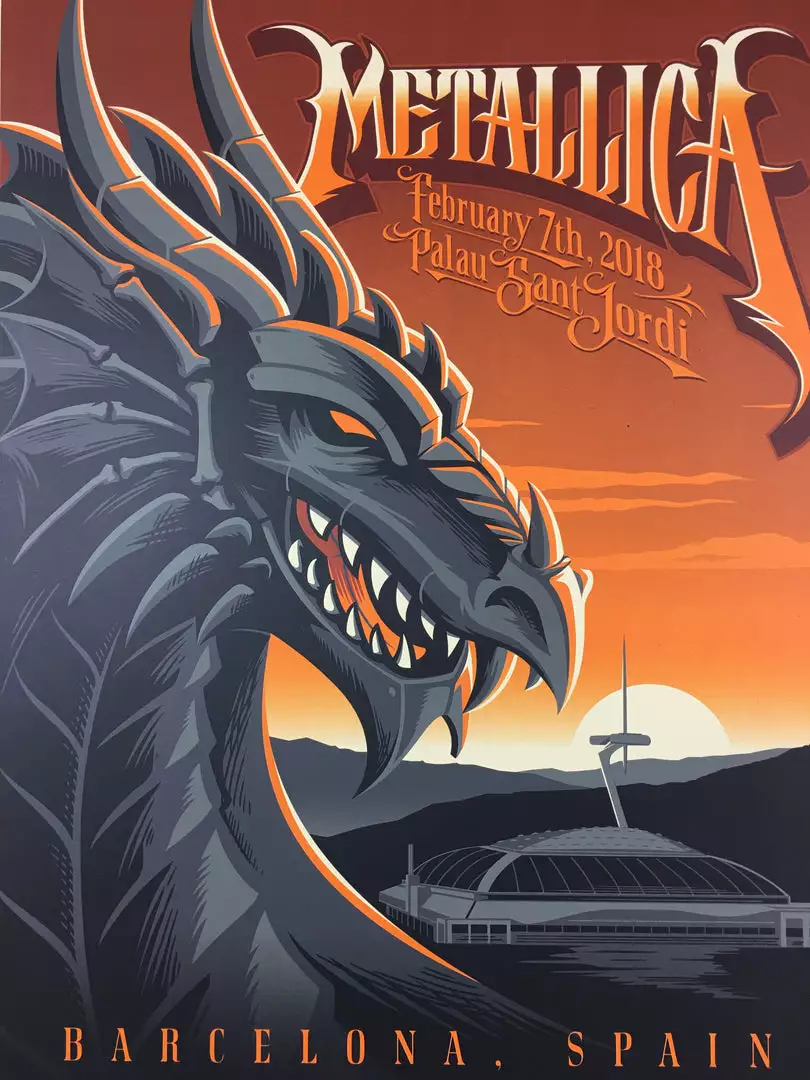 Gig Posters Metallica - 2018 Mark 5 Poster Barcelona, ESP Palau Sant Jordi 3 Gig Posters Metallica - 2018 Mark 5 Poster Barcelona, ESP Palau Sant Jordi