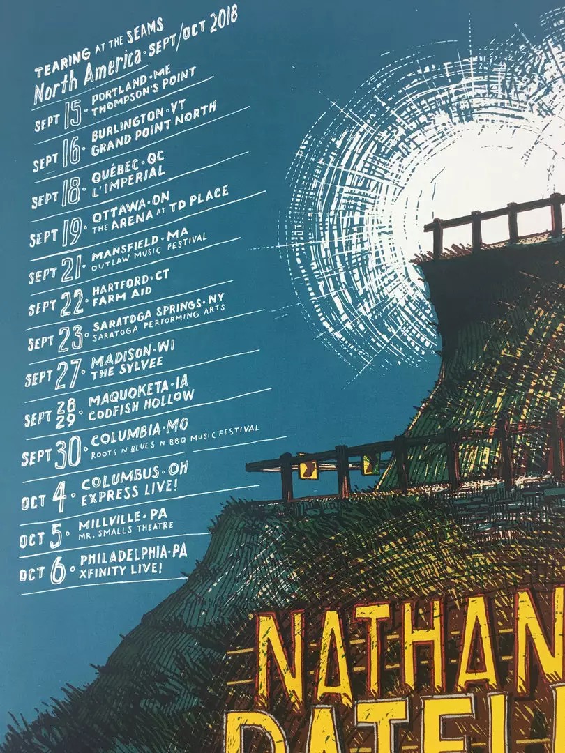 Nathaniel Rateliff & The Night Sweats - 2018 Landland Poster North America Tour Gig Posters 4 Nathaniel Rateliff & The Night Sweats - 2018 Landland Poster North America Tour Gig Posters