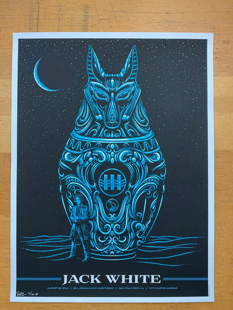 Jack White - 2014 Todd Slater Poster San Francisco 8/22 S/N Gig Posters 4 Jack White - 2014 Todd Slater Poster San Francisco 8/22 S/N Gig Posters