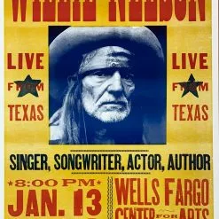 Willie Nelson - 2009 Hatch Show Print 1/13 Poster Santa Rosa, CA Gig Posters
