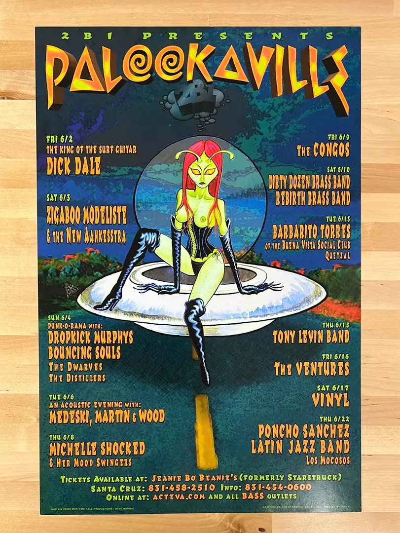 The Artworks Gig Posters MHP 94 June - 2000 Poster Palookaville Santa Cruz, CA 1st 4 The Artworks Gig Posters MHP 94 June - 2000 Poster Palookaville Santa Cruz, CA 1st