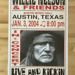Willie Nelson - 2004 Franks Brothers 1/3 Poster Austin, TX Gig Posters