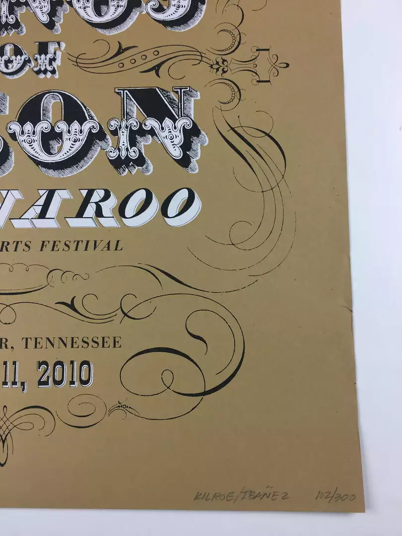 Sold Out Posters Kings Of Leon - 2010 Kilroe Ibanez Bonnaroo Poster Music Festival 6 Sold Out Posters Kings Of Leon - 2010 Kilroe Ibanez Bonnaroo Poster Music Festival