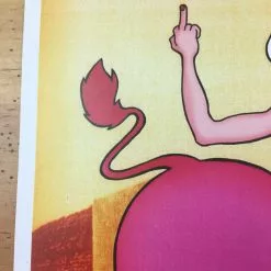 Pink Swords - 2001 Rob Jones Poster Austin, TX Room 710 Gig Posters