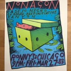 Nonagon - 2009 Jay Ryan Poster Chicago, IL Ronny's