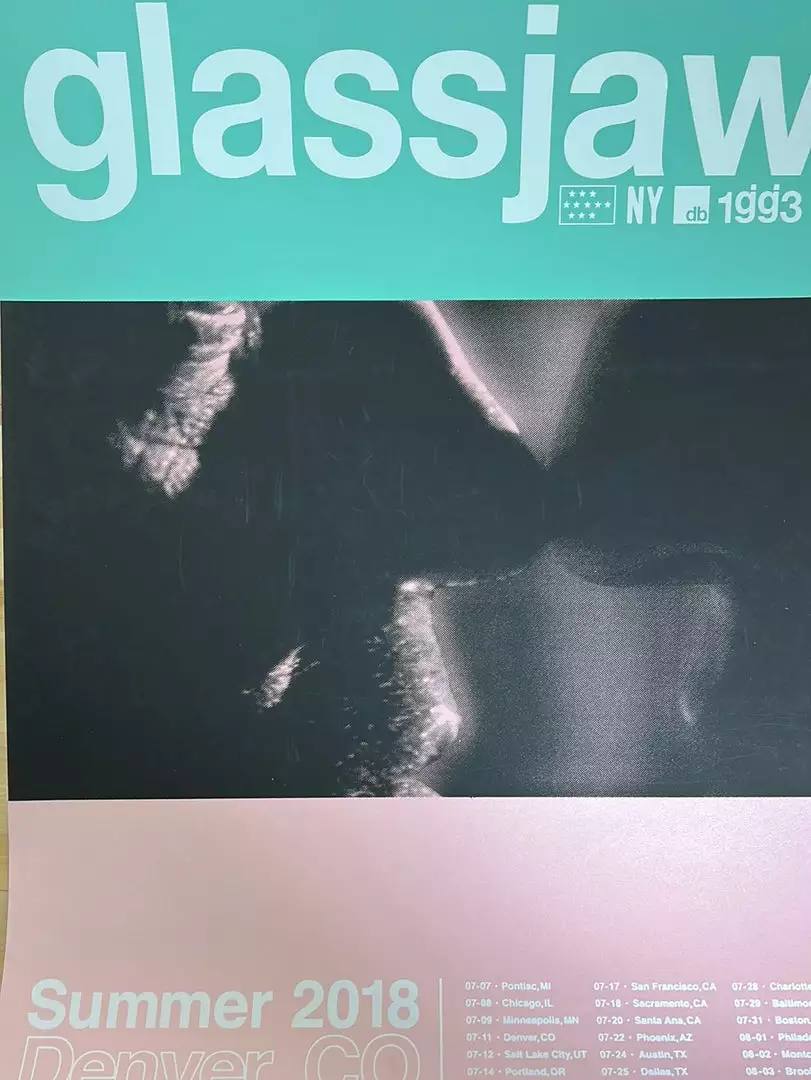 Sold Out Posters Colorado Glassjaw - 2018 Poster Denver, CO Summer Tour Print 3 Sold Out Posters Colorado Glassjaw - 2018 Poster Denver, CO Summer Tour Print