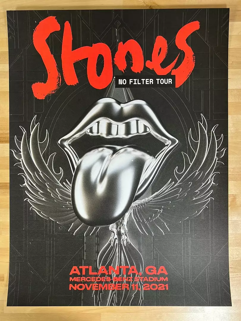 Sold Out Posters Rolling Stones - 2021 Poster No Filter Tour Atlanta, GA 4 Sold Out Posters Rolling Stones - 2021 Poster No Filter Tour Atlanta, GA
