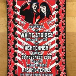 Gig Posters The White Stripes - 2003 Dennis Loren Poster Detroit, MI Masonic Temple