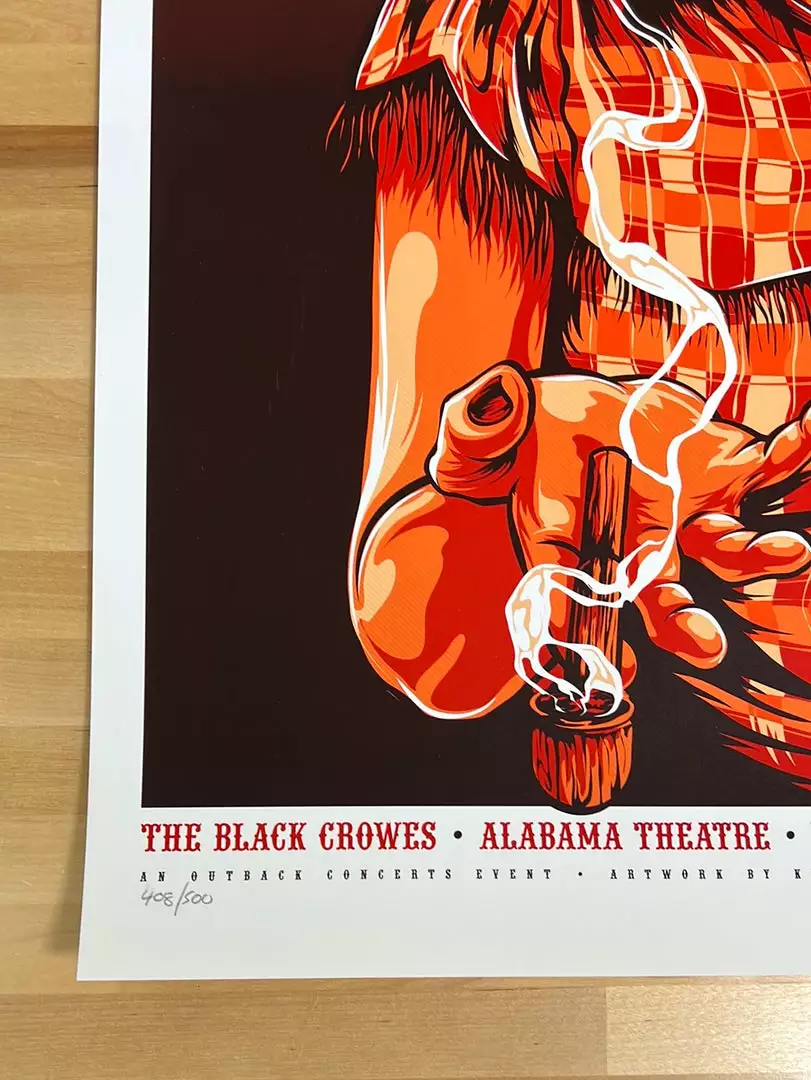 The Black Crowes - 2008 Ken Taylor Poster Birmingham, AL Gig Posters 8 The Black Crowes - 2008 Ken Taylor Poster Birmingham, AL Gig Posters