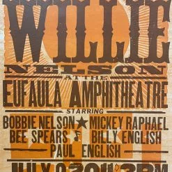 Gig Posters Willie Nelson - 2011 Hatch Show Print 7/2 Poster Eufaula, Oklahoma