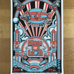 Kings Of Leon - 2017 Jesse Philips Poster Raleigh, Walnut Creek Amphitheatre 8 Kings Of Leon - 2017 Jesse Philips Poster Raleigh, Walnut Creek Amphitheatre