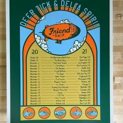 Gig Posters Deer Tick & Delta Spirit - 2021 Matt Cliff Poster Friend Ship Tour Print