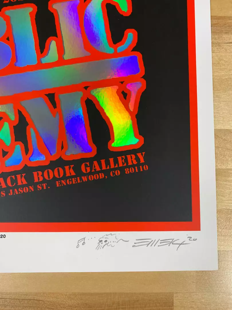 Public Enemy - 2020 Emek Poster Foil With Date The Terrordome, CO Colorado 7 Public Enemy - 2020 Emek Poster Foil With Date The Terrordome, CO Colorado