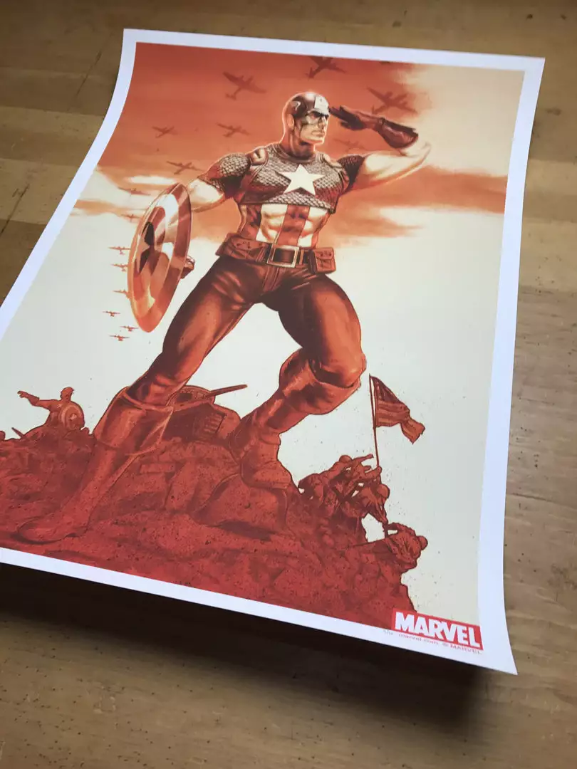 Movie/TV Posters Captain America - 2016 John Keaveney Poster NYCC 7 Movie/TV Posters Captain America - 2016 John Keaveney Poster NYCC