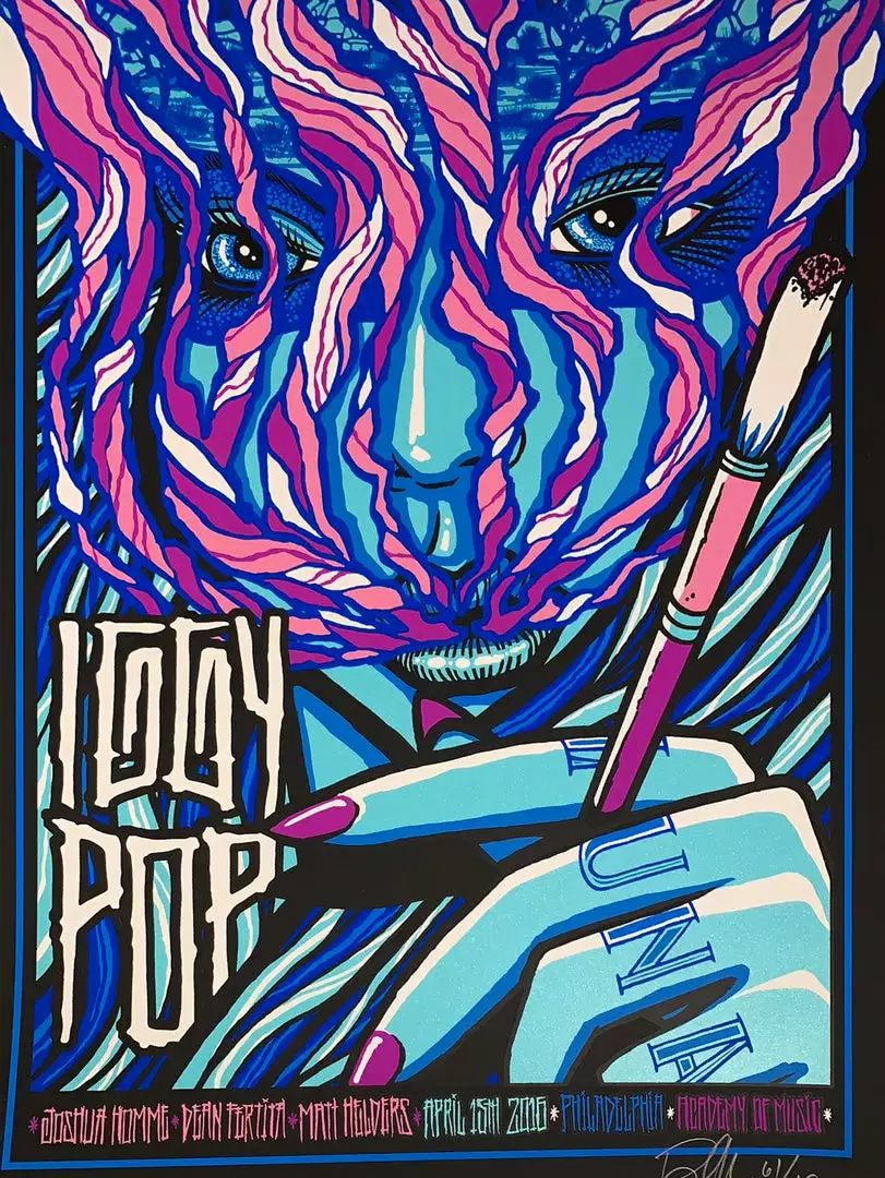 Iggy Pop - 2016 Brad Klausen Poster Philadelphia, PA 3 Iggy Pop - 2016 Brad Klausen Poster Philadelphia, PA