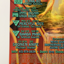 Carolyn Ferris Gig Posters MHP 50 Maritime Hall - 1998 Poster August Blink-182, SCI, Leftover Salmon San Fran 1st 13 Carolyn Ferris Gig Posters MHP 50 Maritime Hall - 1998 Poster August Blink-182, SCI, Leftover Salmon San Fran 1st