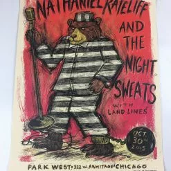 Nathaniel Rateliff And The Night Sweats - 2015 Dan Grzeca Poster Chicago, IL Par