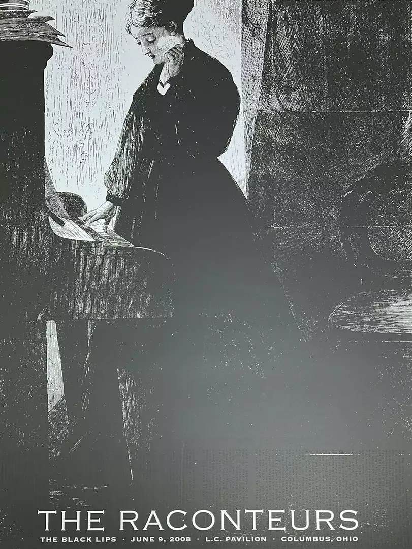 The Raconteurs - 2008 Rob Jones Poster Jack White Columbus Gig Posters 3 The Raconteurs - 2008 Rob Jones Poster Jack White Columbus Gig Posters