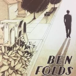 Ben Folds - 2015 Justin Santora Poster Chicago, IL Park West